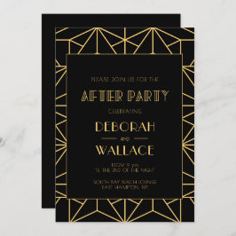 ヴィンテージ1920年代アートデコ幾何学後パーティー 招待状