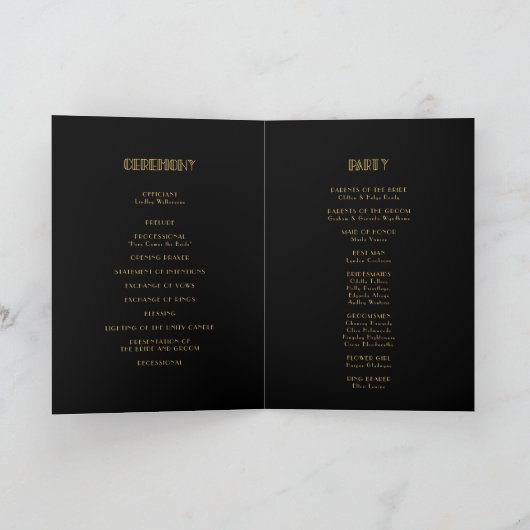 ヴィンテージ1920年代アートデコ幾何学折り畳みプログラム プログラム (内部)