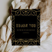 ヴィンテージ1920年代アートデコ幾何結婚図形 サンキューカード