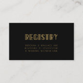 ヴィンテージ1920年代アートデコ結婚のレジストリカード エンクロージャーカード (正面)