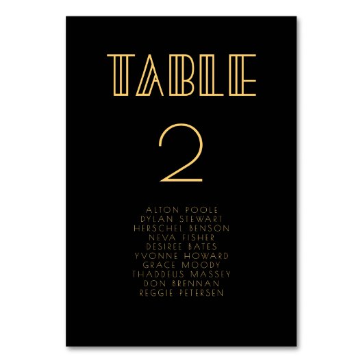 ヴィンテージ1920年代アート結婚デコのシーティングチャートカード テーブルナンバー (正面)