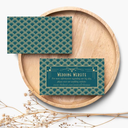 ヴィンテージ1920年代アールデコギャツビー結婚ズコレクション エンクロージャーカード