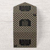 ヴィンテージ1920年代アールデコギャツビー結婚ズコレクション オールインワン招待状 (外側)