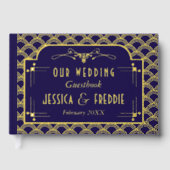 ヴィンテージ1920年代アールデコギャツビー結婚ズコレクション ゲストブック (正面)