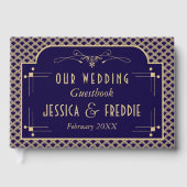 ヴィンテージ1920年代アールデコギャツビー結婚ズコレクション ゲストブック (正面)