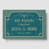 ヴィンテージ1920年代アールデコギャツビー結婚ズコレクション ゲストブック (正面)