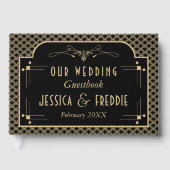 ヴィンテージ1920年代アールデコギャツビー結婚ズコレクション ゲストブック (正面)