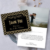 ヴィンテージ1920年代アールデコギャツビー結婚ズコレクション サンキューカード