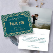 ヴィンテージ1920年代アールデコギャツビー結婚ズコレクション サンキューカード