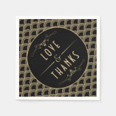 ヴィンテージ1920年代アールデコギャツビー結婚ズコレクション スタンダードカクテルナプキン (正面)