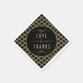 ヴィンテージ1920年代アールデコギャツビー結婚ズコレクション スタンダードカクテルナプキン (角)