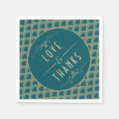 ヴィンテージ1920年代アールデコギャツビー結婚ズコレクション スタンダードカクテルナプキン (正面)