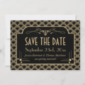 ヴィンテージ1920年代アールデコギャツビー結婚ズコレクション セーブザデート (正面)