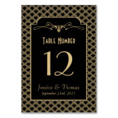 ヴィンテージ1920年代アールデコギャツビー結婚ズコレクション テーブルナンバー (正面)
