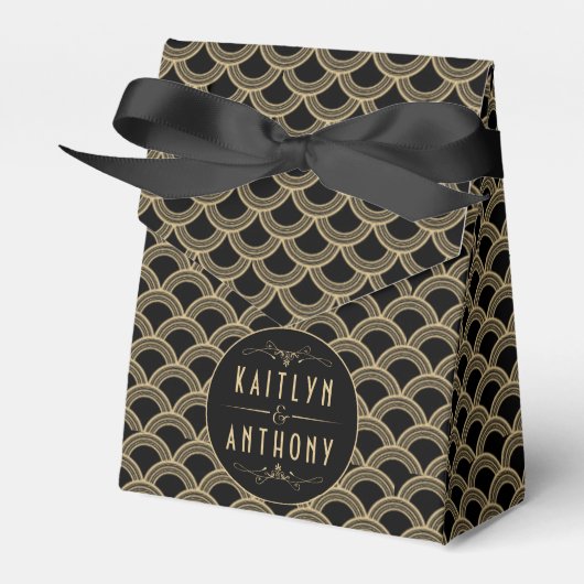 ヴィンテージ1920年代アールデコギャツビー結婚ズコレクション フェイバーボックス (正面サイド)