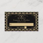 ヴィンテージ1920年代アールデコギャツビー結婚ズコレクション プレイスカード (正面)