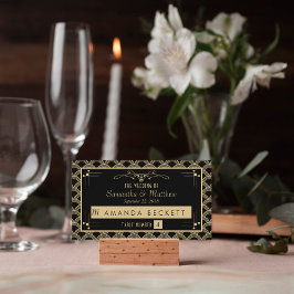 ヴィンテージ1920年代アールデコギャツビー結婚ズコレクション プレイスカード