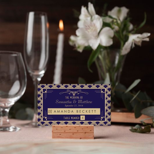 ヴィンテージ1920年代アールデコギャツビー結婚ズコレクション プレイスカード