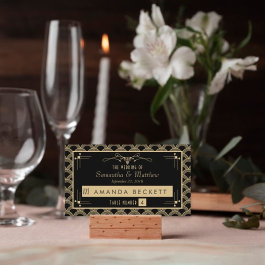 ヴィンテージ1920年代アールデコギャツビー結婚ズコレクション プレイスカード