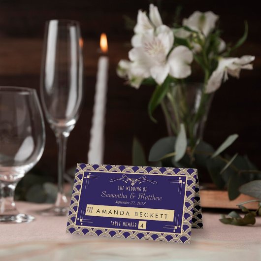 ヴィンテージ1920年代アールデコギャツビー結婚ズコレクション プレイスカード