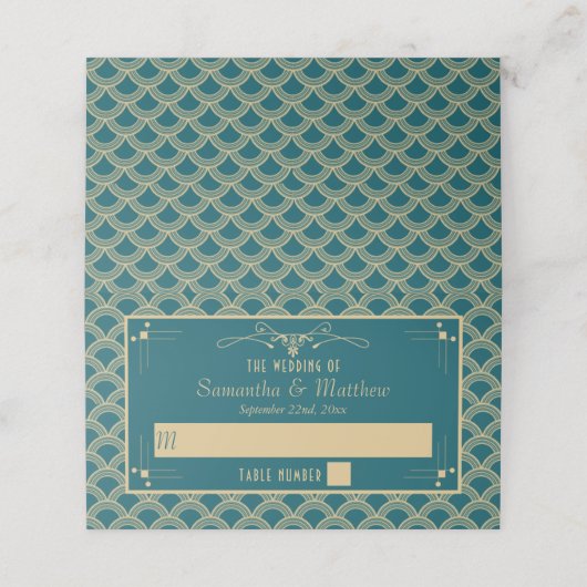 ヴィンテージ1920年代アールデコギャツビー結婚ズコレクション プレイスカード (外部開封)