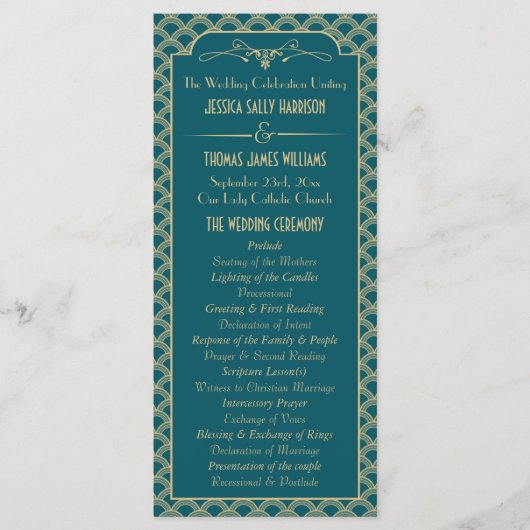 ヴィンテージ1920年代アールデコギャツビー結婚ズコレクション プログラム (正面)