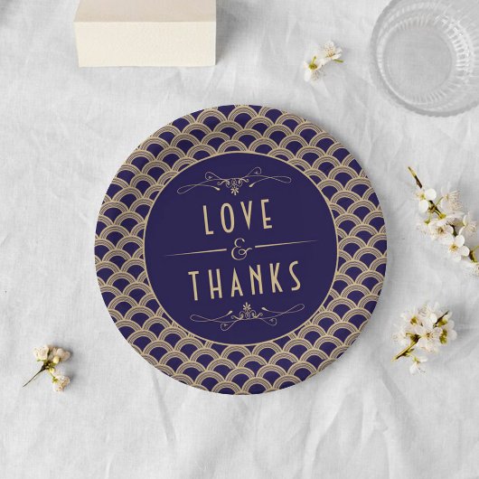 ヴィンテージ1920年代アールデコギャツビー結婚ズコレクション ペーパープレート