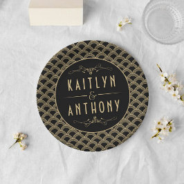 ヴィンテージ1920年代アールデコギャツビー結婚ズコレクション ペーパープレート