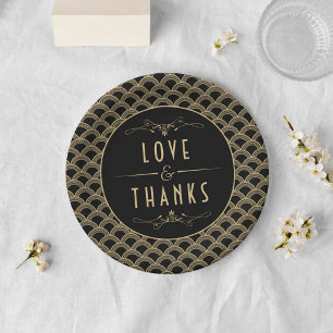 ヴィンテージ1920年代アールデコギャツビー結婚ズコレクション ペーパープレート