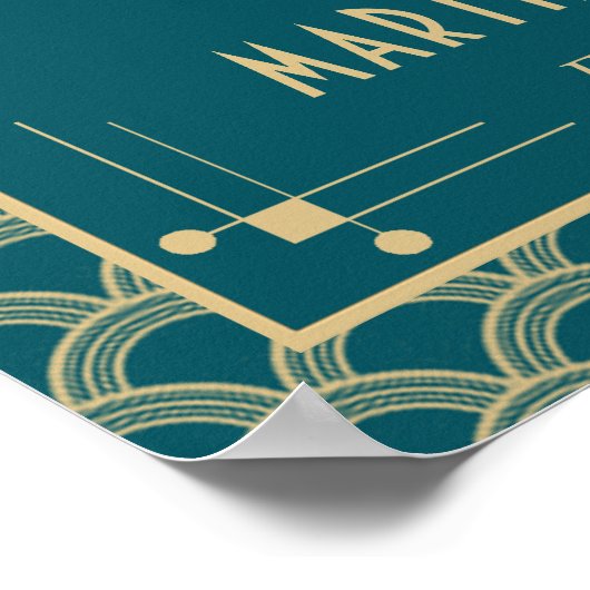 ヴィンテージ1920年代アールデコギャツビー結婚ズコレクション ポスター (角)