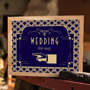 ヴィンテージ1920年代アールデコギャツビー結婚ズコレクション ポスター
