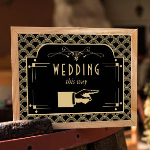 ヴィンテージ1920年代アールデコギャツビー結婚ズコレクション ポスター