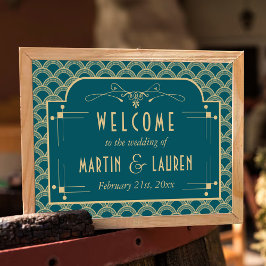 ヴィンテージ1920年代アールデコギャツビー結婚ズコレクション ポスター