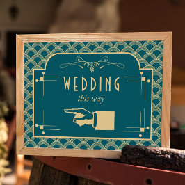 ヴィンテージ1920年代アールデコギャツビー結婚ズコレクション ポスター