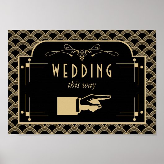 ヴィンテージ1920年代アールデコギャツビー結婚ズコレクション ポスター (正面)