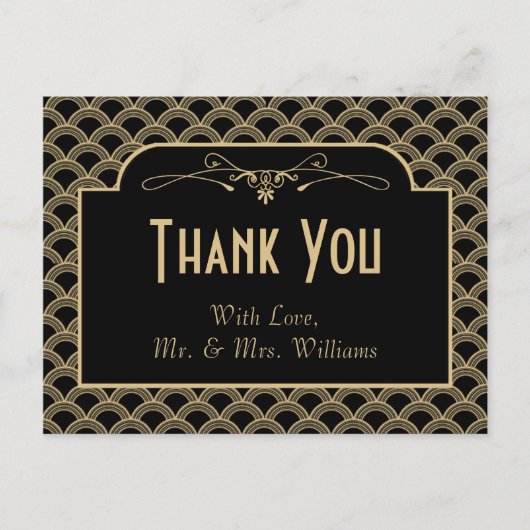 ヴィンテージ1920年代アールデコギャツビー結婚ズコレクション ポストカード (正面)