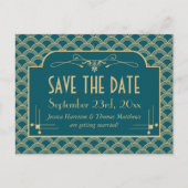 ヴィンテージ1920年代アールデコギャツビー結婚ズコレクション ポストカード (正面)