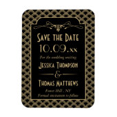 ヴィンテージ1920年代アールデコギャツビー結婚ズコレクション マグネット (縦)