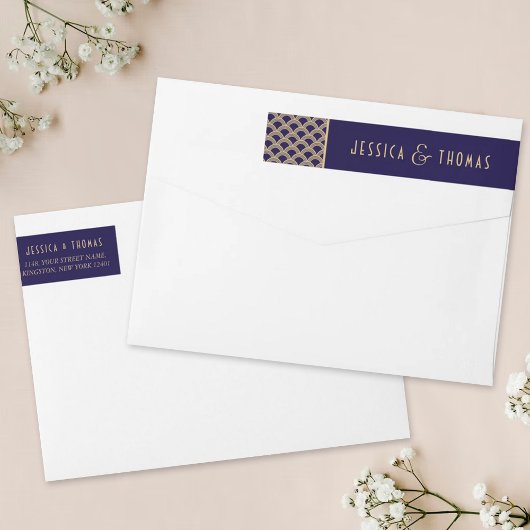 ヴィンテージ1920年代アールデコギャツビー結婚ズコレクション ラップアラウンドラベル