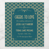 ヴィンテージ1920年代アールデコギャツビー結婚ズコレクション ワインラベル (シングルラベル)