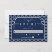 ヴィンテージ1920年代アールデコギャツビー結婚ズコレクション 出欠カード (正面)