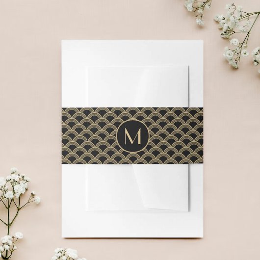 ヴィンテージ1920年代アールデコギャツビー結婚ズコレクション 招待状ベリーバンド