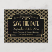 ヴィンテージ1920年代アールデコギャツビー結婚ズコレクション 案内ポストカード (正面)