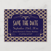 ヴィンテージ1920年代アールデコギャツビー結婚ズコレクション 案内ポストカード (正面)