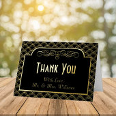 ヴィンテージ1920年代アールデコギャツビー結婚ズコレクション 箔グリーティングカード