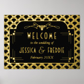 ヴィンテージ1920年代アールデコギャツビー結婚ズコレクション 箔ポスター (正面)