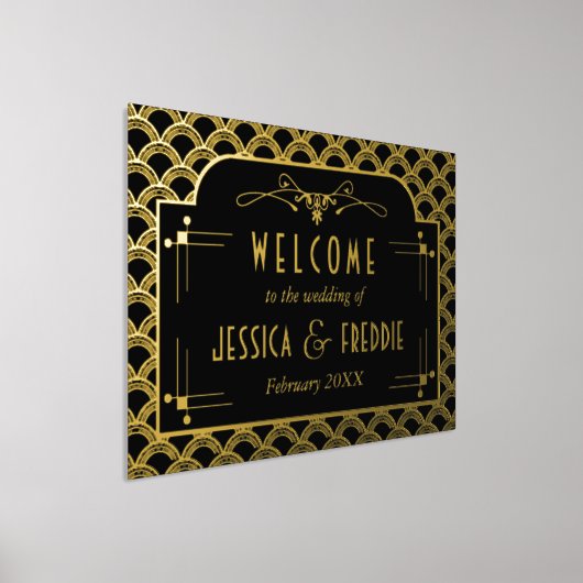 ヴィンテージ1920年代アールデコギャツビー結婚ズコレクション 箔ポスター (レイダウン)