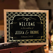 ヴィンテージ1920年代アールデコギャツビー結婚ズコレクション 箔ポスター