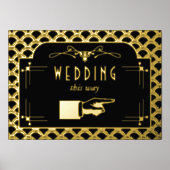 ヴィンテージ1920年代アールデコギャツビー結婚ズコレクション 箔ポスター (正面)