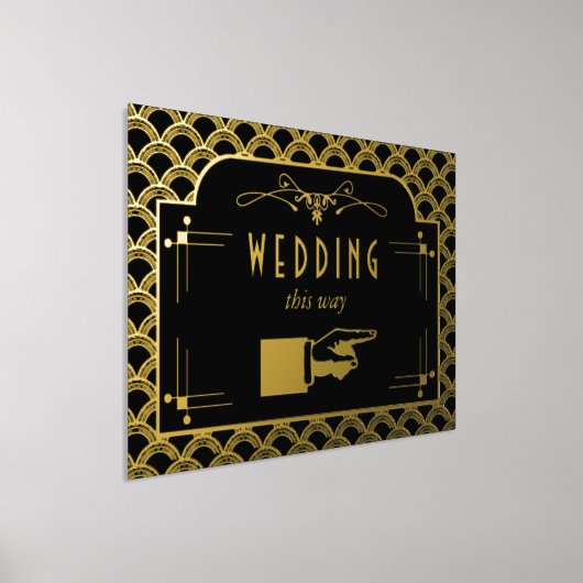 ヴィンテージ1920年代アールデコギャツビー結婚ズコレクション 箔ポスター (レイダウン)